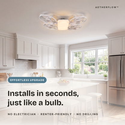 Il AetherFlow™ – Ventilatore da soffitto con luce LED 2-in-1